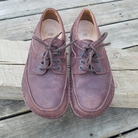 Birkenstock Baltimore Brown Oiled Nubuck Suede Leather Lace-up Oxford Shoes 40 - Picture 4 of 11